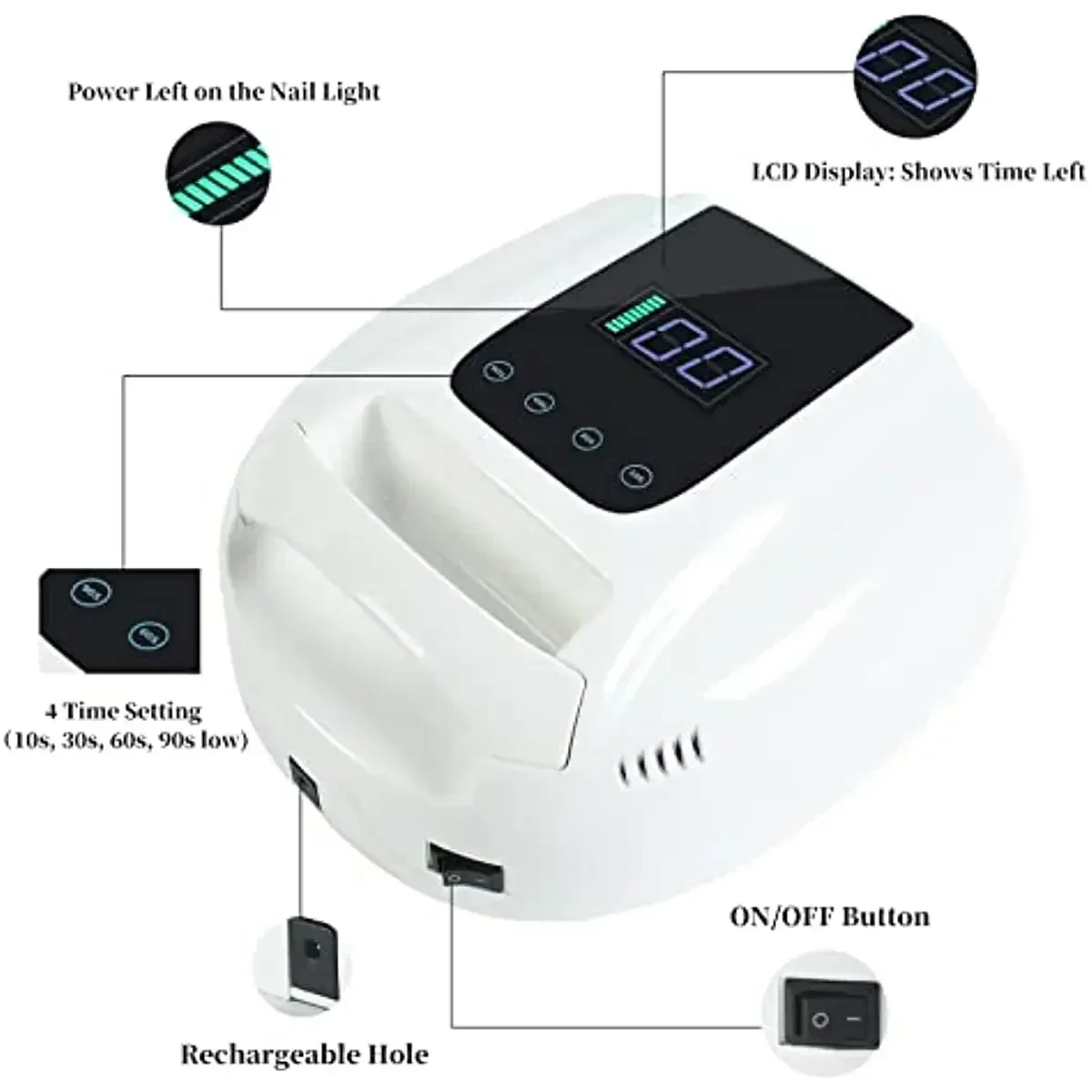 2025 New Rechargeable Nail Lam - Exposure Unit Uv recension och pris