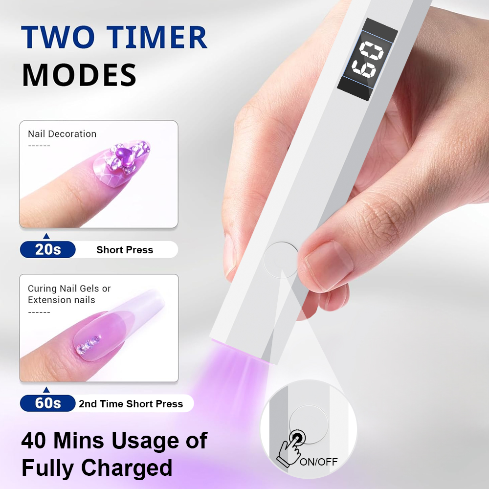 Timerable UV LED Nail Lamp wit - Exposure Unit Uv recension och pris