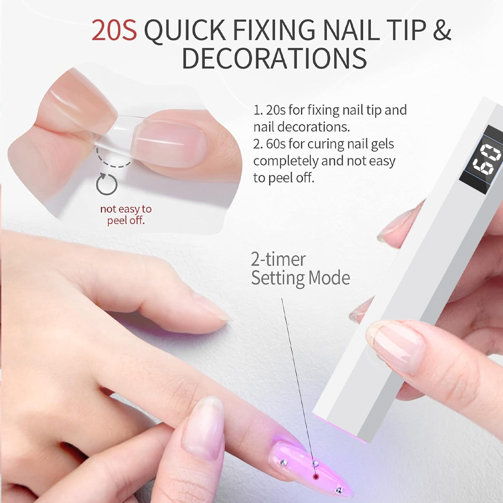 Timerable UV LED Nail Lamp wit - Exposure Unit Uv recension och pris