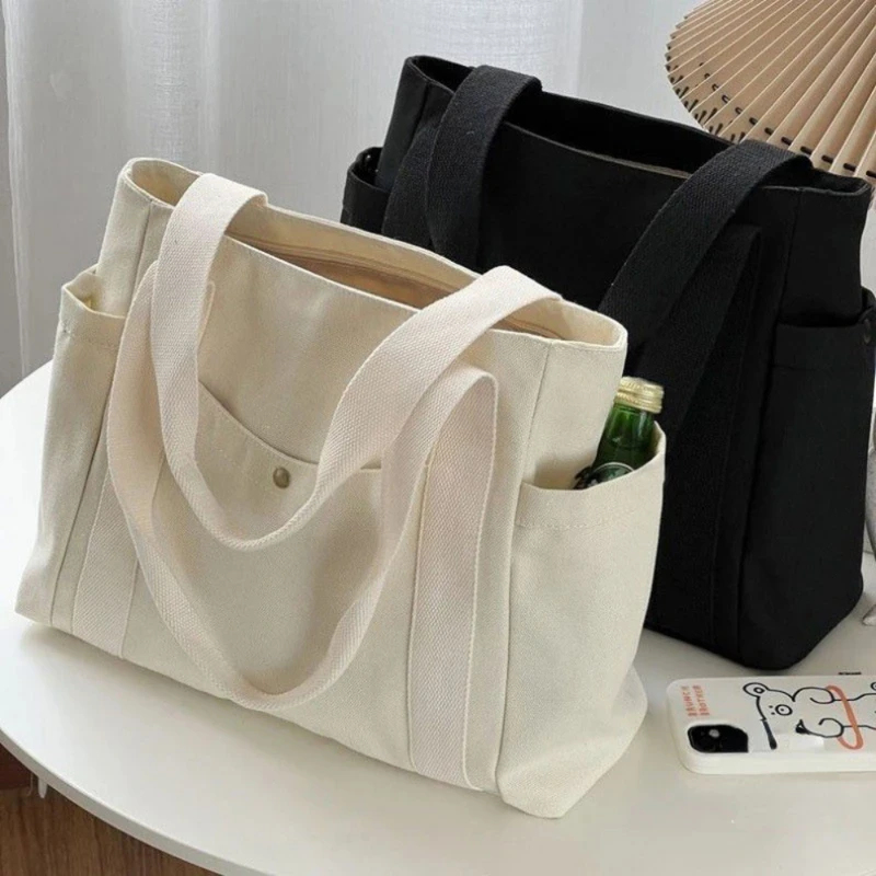 Large Capacity Canvas Tote Bag - Commercial Printing Books recension och pris
